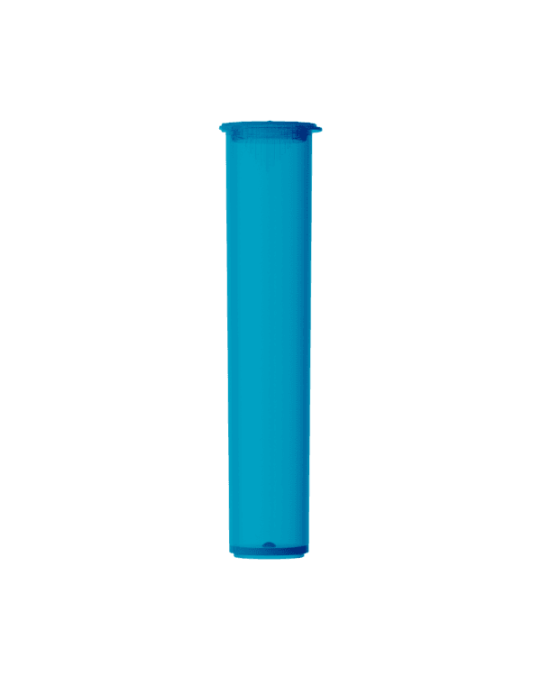 a blue tube with a black background