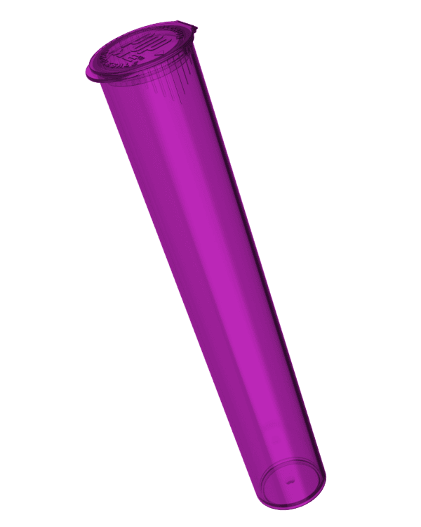 a purple tube with a black background