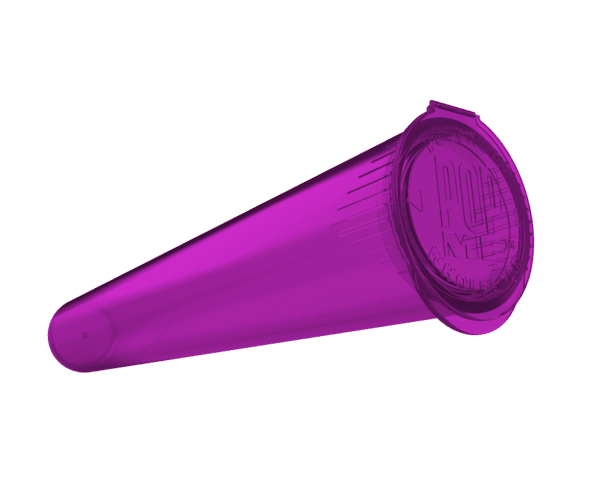 a purple cone with a black background