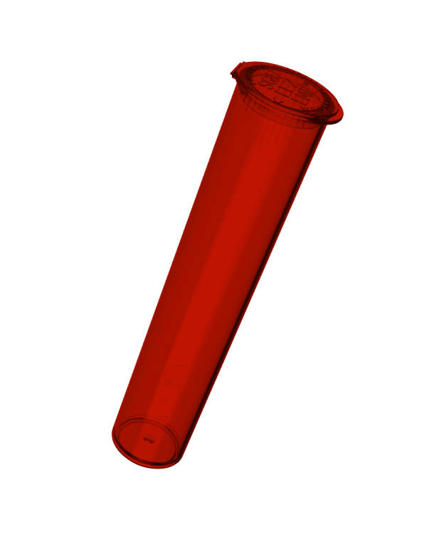 a red test tube with a lid