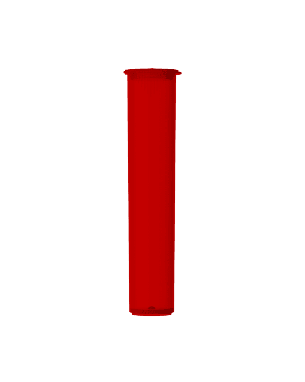 a red cylinder with a black background