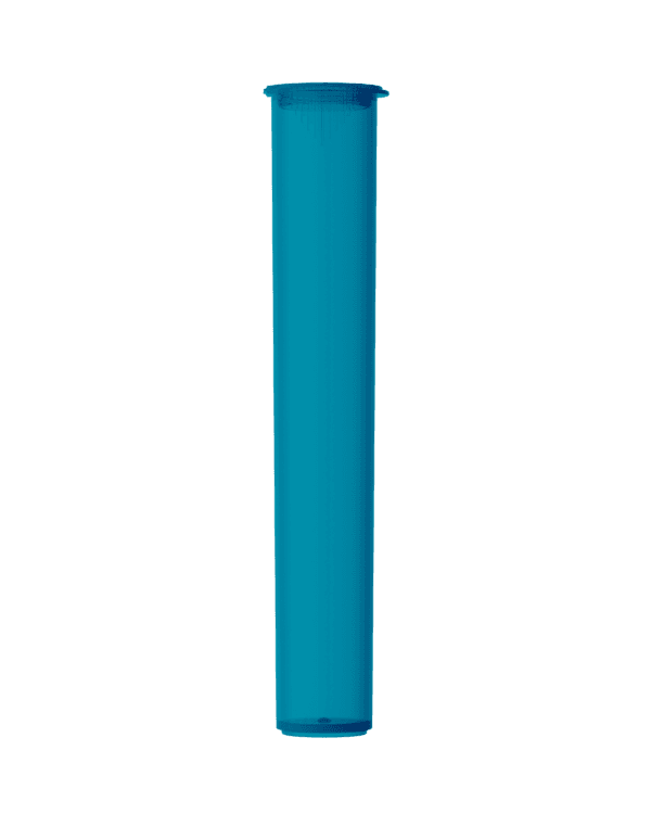 a blue cylinder with a lid