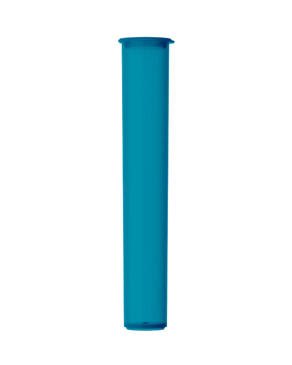 a blue cylinder with a lid