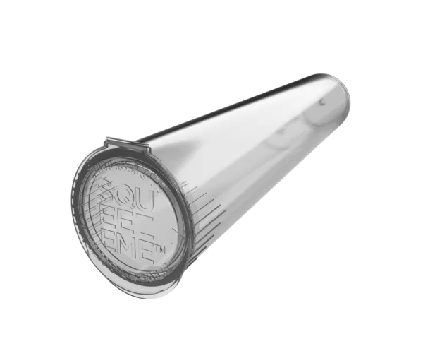 a plastic tube with a lid