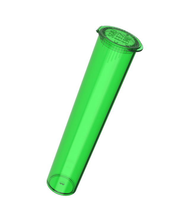 a green test tube with a lid