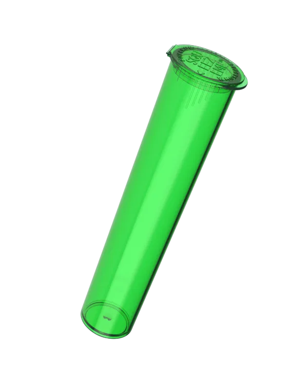 a green test tube with a lid