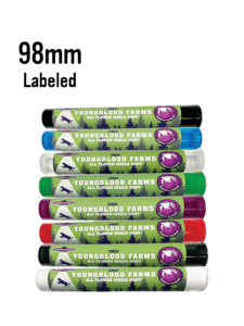 98mm Labeled Tubes Box of 1000