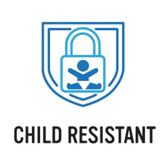 a logo of a child with a padlock
